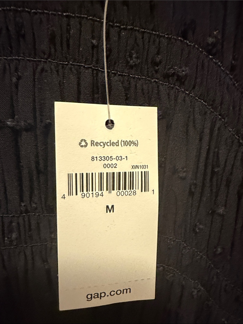 GAP Black Smocked Sleeveless Tank Top - Picture 2 of 6